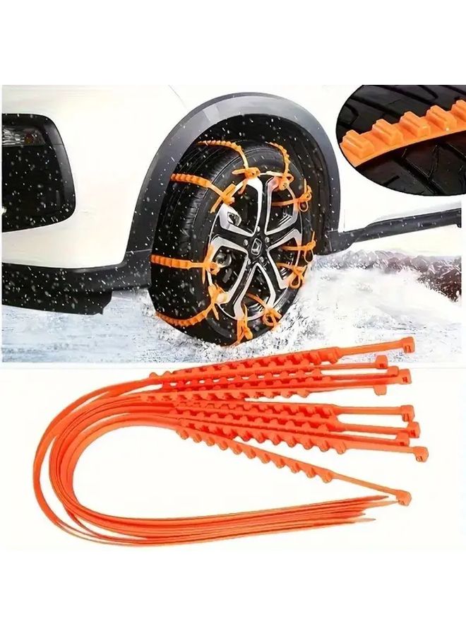 10pcs Reusable Adjustable Anti Snow Tire Chains For Cars SUVs Trucks - Image 3