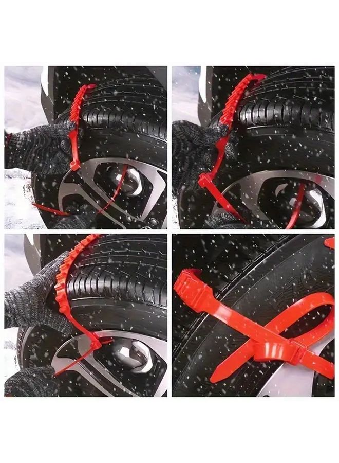 10pcs Reusable Adjustable Anti Snow Tire Chains For Cars SUVs Trucks - Image 1