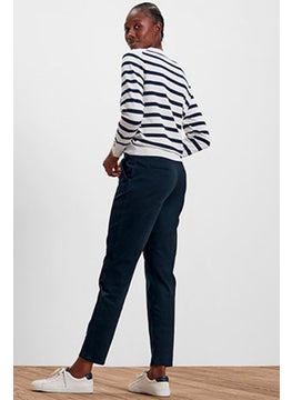 Tchibo Women Regular Fit Plain Chino Pants, Navy  - Image 2