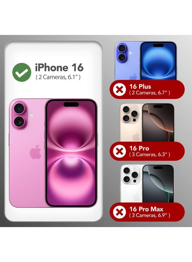 GONEZ Magnetic for iPhone 16 Case, Compatible with MagSafe, [Screen Protector + Camera Lens Protector], Liquid Silicone Shockproof Protective Phone Case for iPhone 16 6.1", Midnight Blue - Image 2