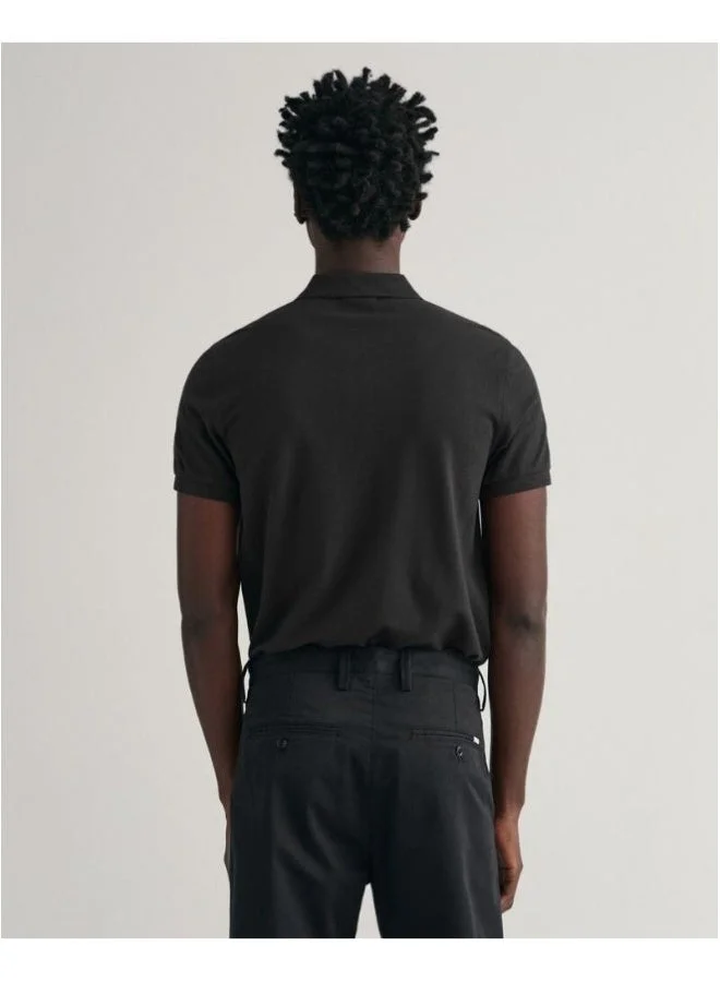 غانت قميص بولو شيلد بيكيه بقصة ضيقة من جانت