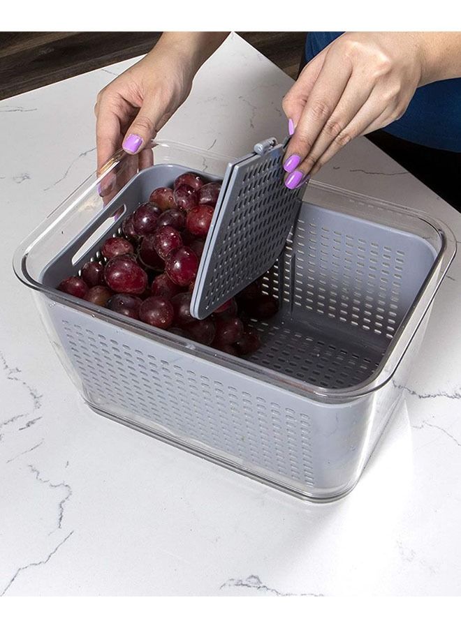Fridge Storage Set With Easy Removable Drain Basket  - Image 3