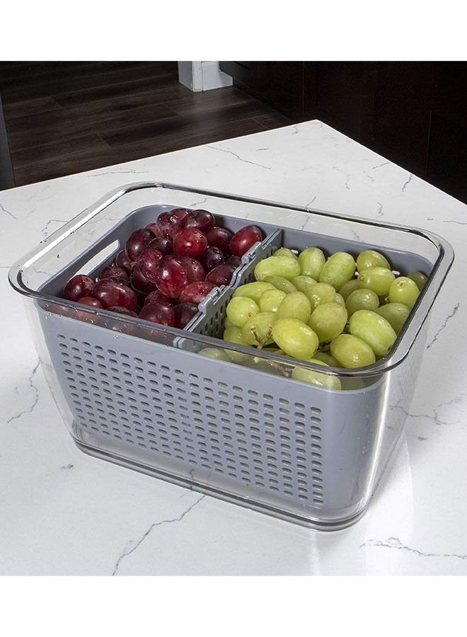 Fridge Storage Set With Easy Removable Drain Basket  - Image 1