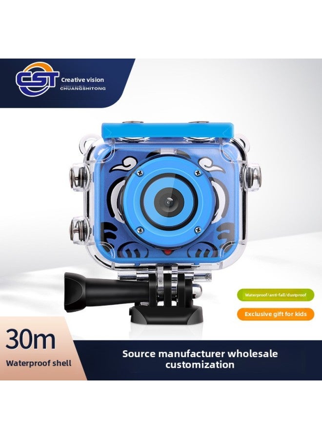 Generic Kids Camera Sports Camera 1080p HD Drop-proof Waterproof Holiday Gift Mini Sports Camera-Body Color:G20B Blue (standard)  - Image 2