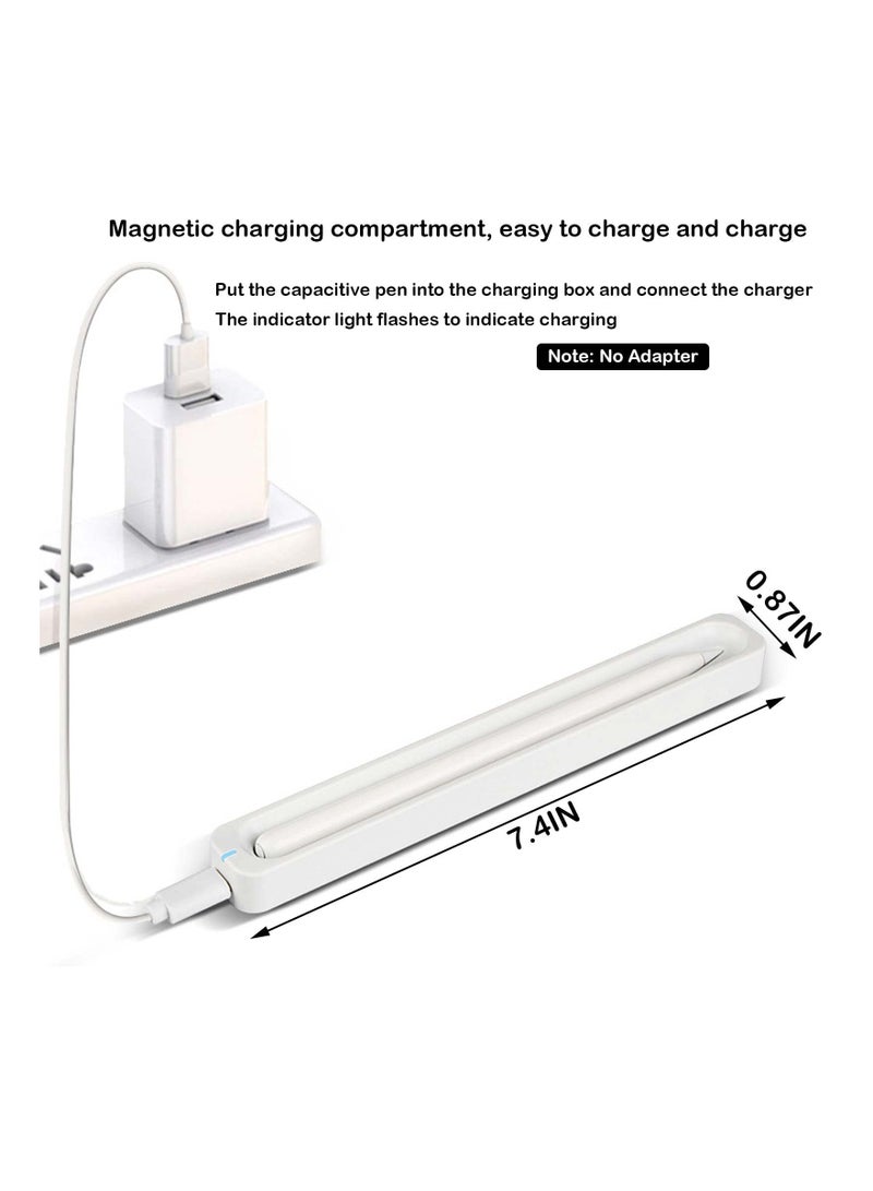 Magnetic Wireless Charging Dock for Apple Pencil 2nd Generation, Includes Charging Case, USB Cable, LED Indicator, and Anti-Slip Base for Convenient Charging.
