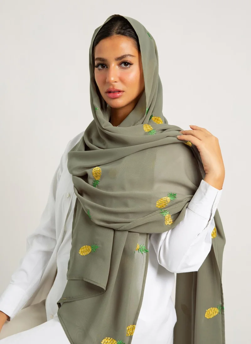 Kaafmeem Olive Pineapple Laser Tarha