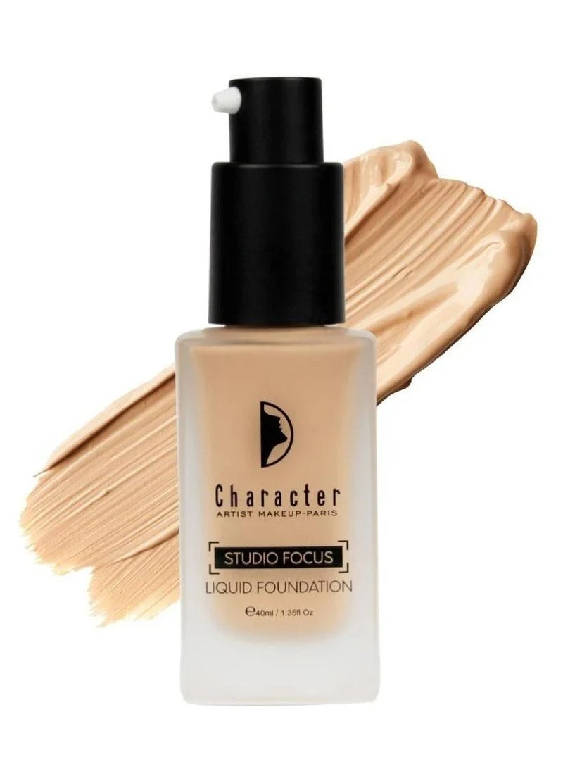 كاركتر- ستوديو فوكوس كريم أساس لمسة نهائية خفيفة وطبيعية بلون السمسم (PIF004) - Image 2