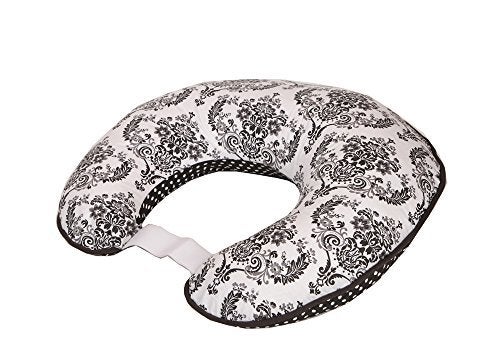 Bacati  Classic Damask WhiteBlack Nursing Pillow Cover with UltraSoft 100 Cotton Fabric in a Fashionable TwoSided Design Fits All Hugster Nursing Pillows and Positioners - Image 2