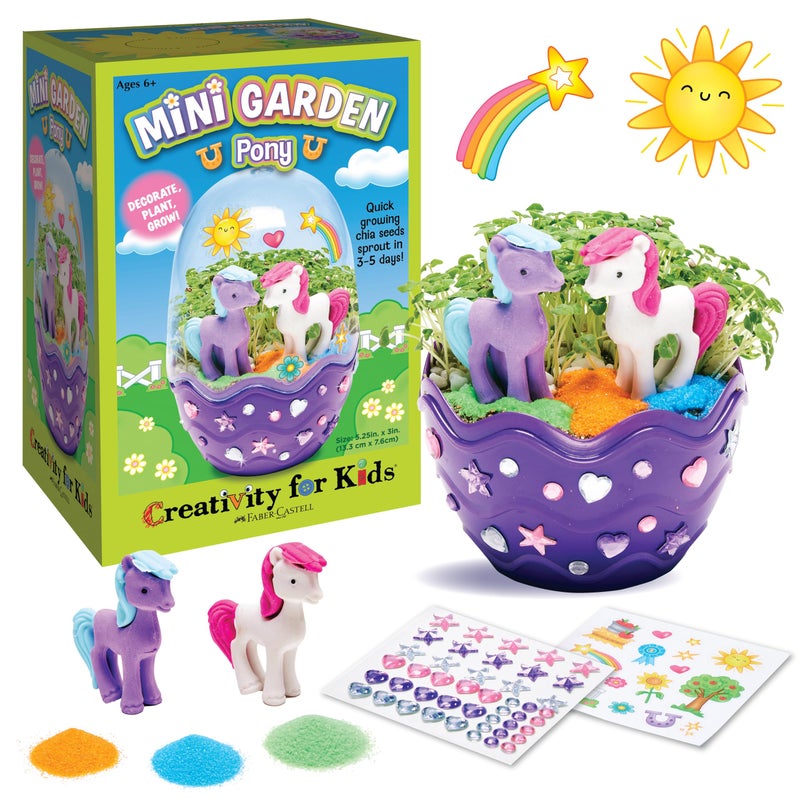Creativity For Kids Mini Garden: Pony Terrarium Kit - Horse Gifts For Girls  Crafts For Kids And Girl Toys  Easter Basket And Birthday Gift Ideas For Girls (Ages 6+) - Image 1