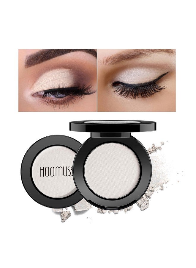 HOOMUSS Single White Eyeshadow Handmade Goth Eye Sahdow Makeup Palette For Halloween, High Pigmented & Long Lasting, Intense Color White Matte Eyeshadow (White) - Image 1
