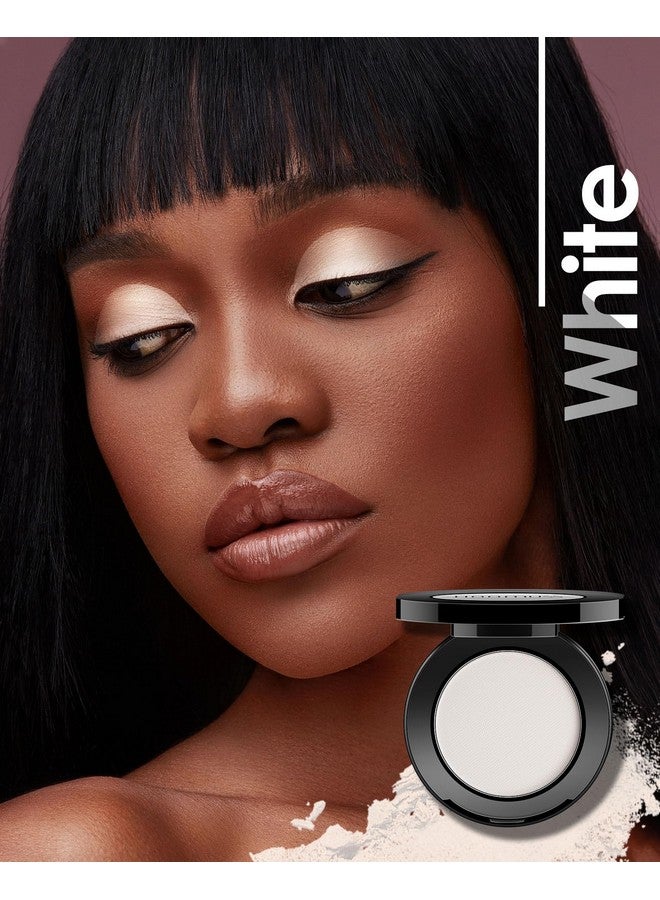 HOOMUSS Single White Eyeshadow Handmade Goth Eye Sahdow Makeup Palette For Halloween, High Pigmented & Long Lasting, Intense Color White Matte Eyeshadow (White) - Image 2