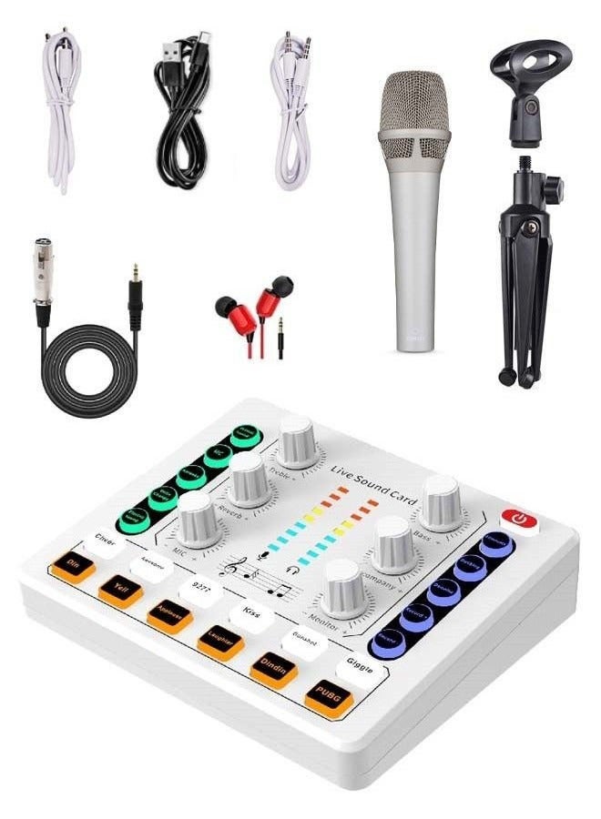 ديدا كوسموس M8 كارت صوتي مزود بشريحة DSP، اثنا عشر صوتًا محيطيًا، أربعة أنواع من تغييرات الصوت، بث مباشر، خلاط DJ، تسجيل موسيقى، جيتارات، تيك توك، فيسبوك، يوتيوب، USB، بلوتوث - Image 1