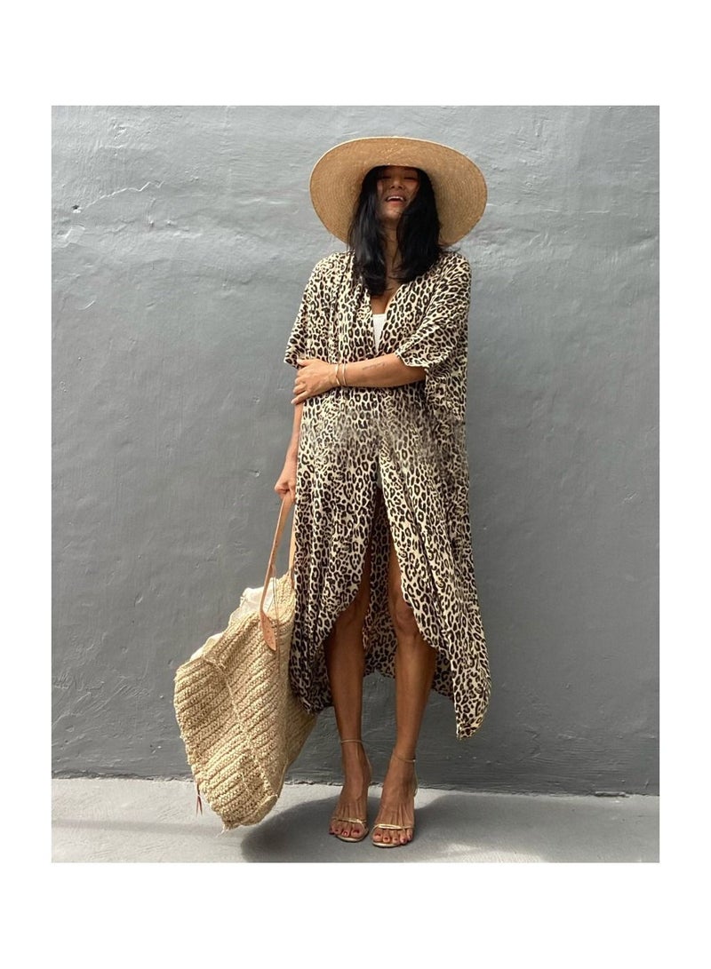 Loquat Beach Printed Robe Sunscreen Cover  - Image 1