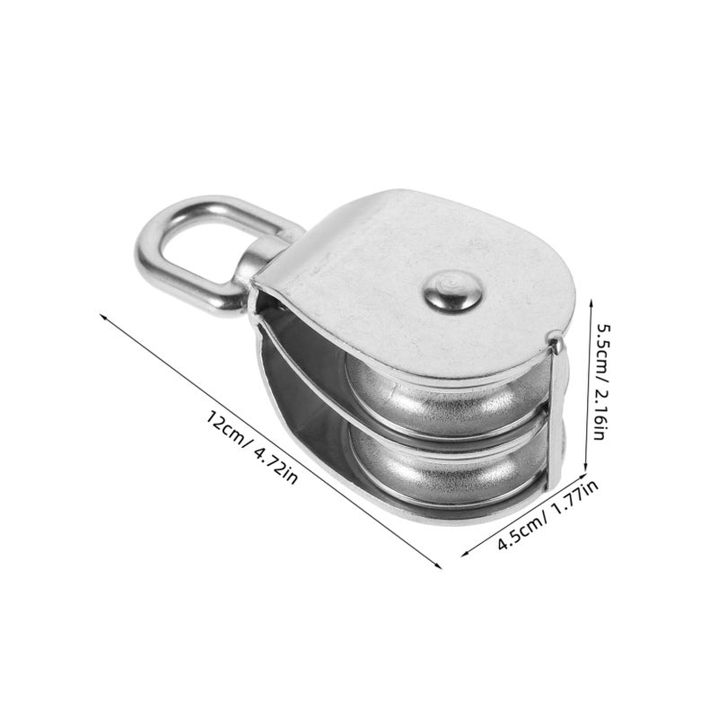Heavy Duty Stainless Steel Dual Pulley Wheel For Lifting And Traction - Image 3