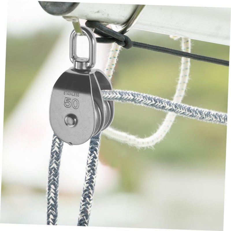 Heavy Duty Stainless Steel Dual Pulley Wheel For Lifting And Traction - Image 5