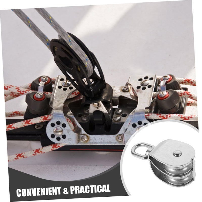 Heavy Duty Stainless Steel Dual Pulley Wheel For Lifting And Traction - Image 4