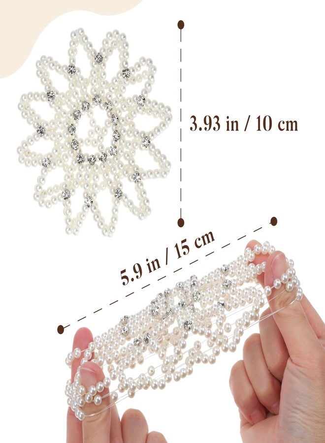 Beaupretty Hair Snood, Pearl Design Hairnet for Dance Performance, White, 1 Count - Image 3