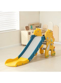 Beauenty Indoor Home Toddler Plastic Baby Slide and Basketball Hoop  - Image 1