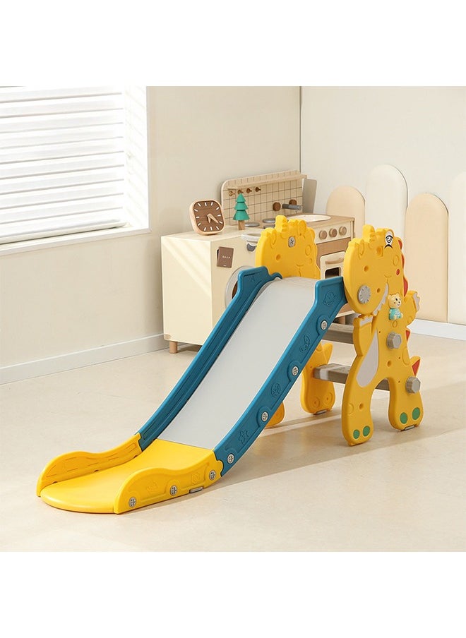 Beauenty Indoor Home Toddler Plastic Baby Slide and Basketball Hoop  - Image 1