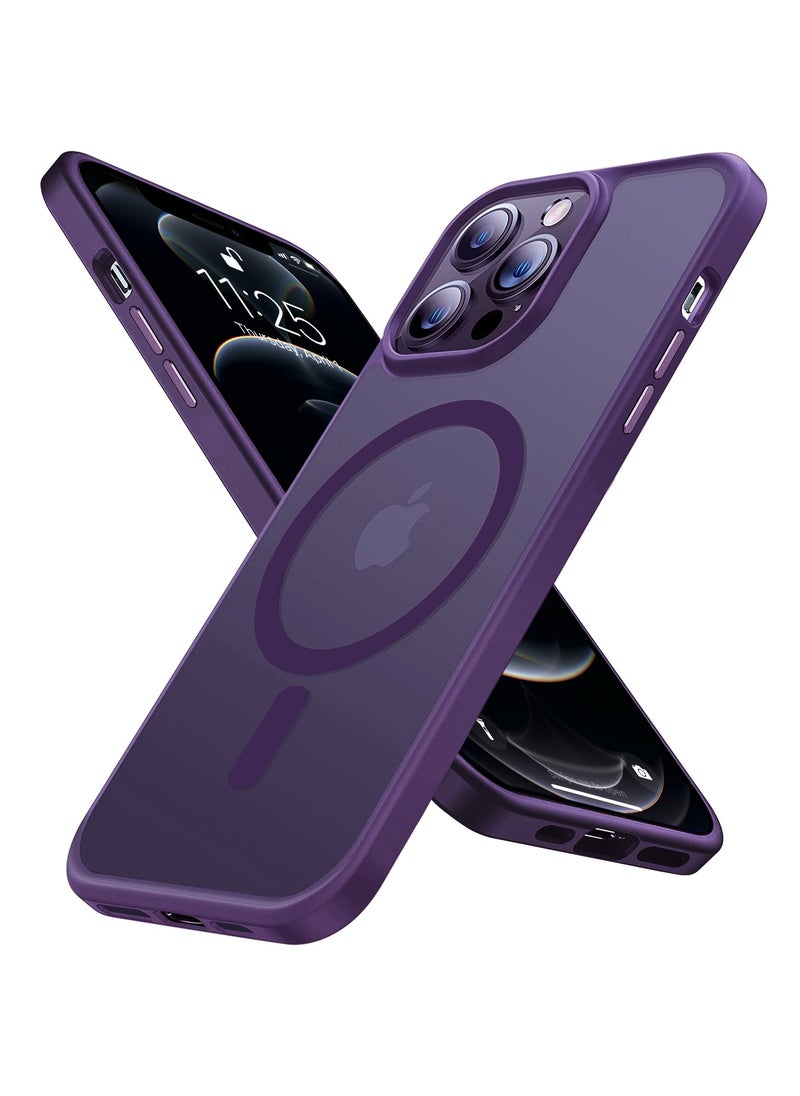 INFOSUN iPhone 12 Pro Max Case Cover Compatible with Magsafe Magnetic Designed Shockproof Case Translucent Matte Protective Cover Back Hard Cases with Magnet for iPhone 12 Pro Max Case  - Image 1