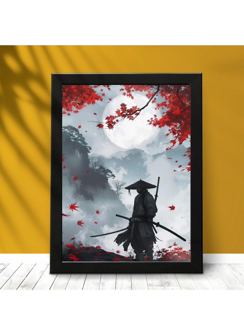 Master Flame Master Flame Asian Themed Aesthetic Wall Art Poster for Cafe Studio Restaurants Hotels Living Room Home Wall Decor FrameFrameless Samurai Sunset ASIA5 A3 Unframed  - Image 4