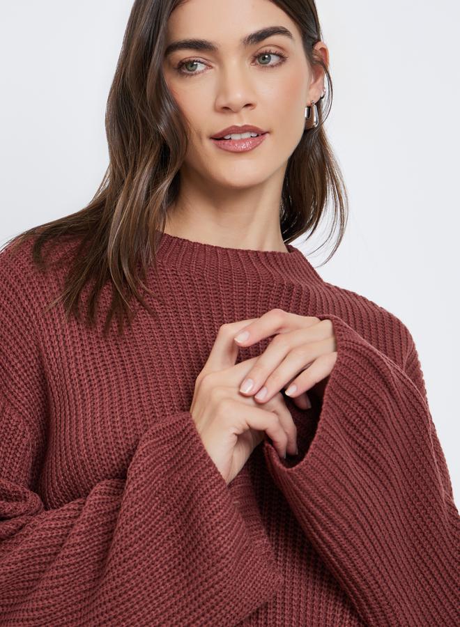 Styli Rust Boxy Fit Chunky Knit Sweater - Image 3