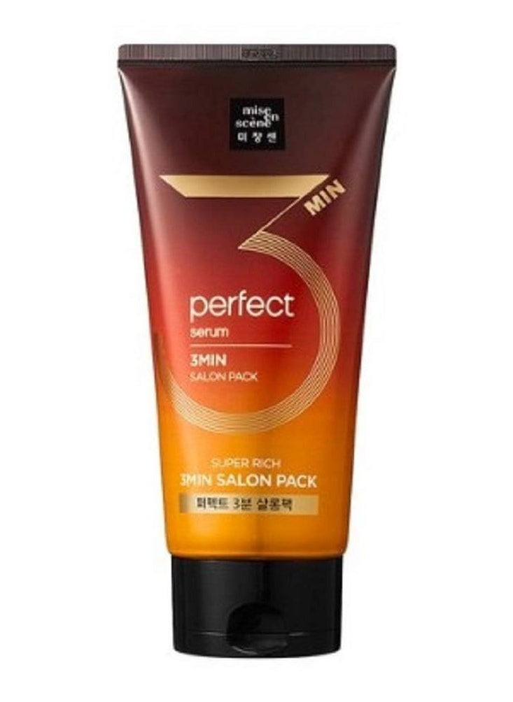 Mise En Scène Mise En Scene 3 Min Korean Hair Mask, Perfect Serum Super Rich 3 Min Salon Pack - Hair Treatment for Damage Repair, Strengthening and Hydrating, Korean Hair Care, 10.14 Fl Oz.  - Image 3