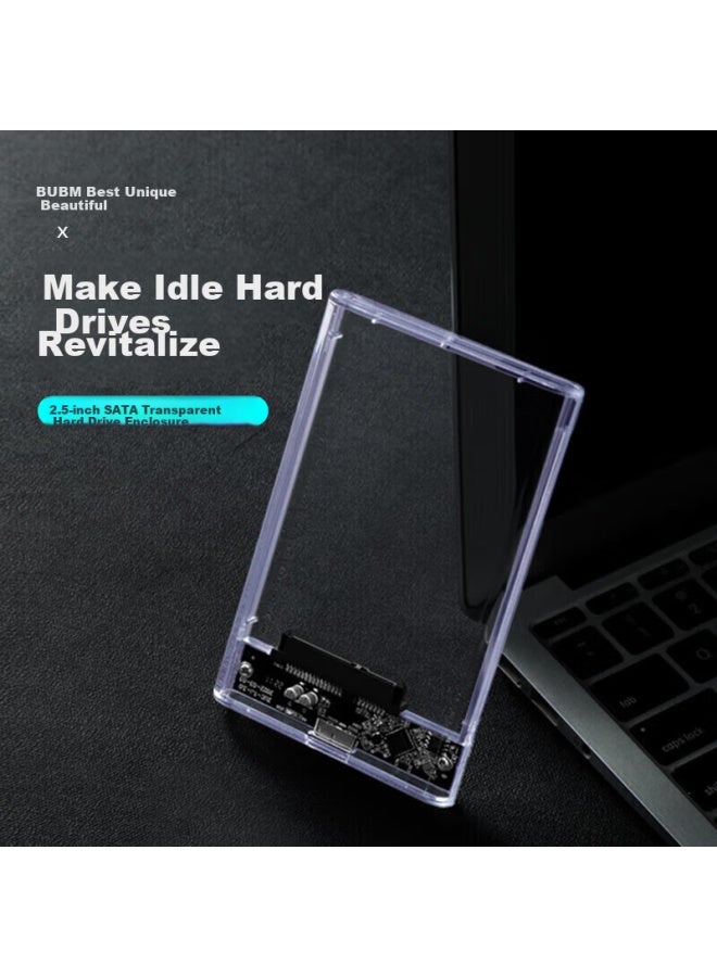Bubm 2.5-Inch Type-C External Hard Drive Enclosure Usb3.1 Sata Interface For Laptop Desktop Solid State Mechanical Ssd Hard Drive Enclosure - Image 1