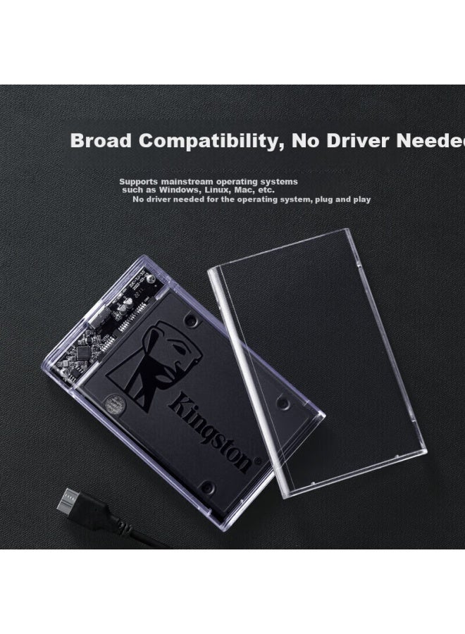 Bubm 2.5-Inch Type-C External Hard Drive Enclosure Usb3.1 Sata Interface For Laptop Desktop Solid State Mechanical Ssd Hard Drive Enclosure - Image 4