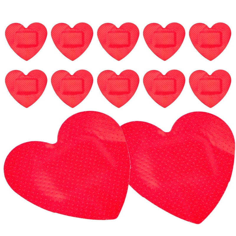 Heart Shaped Adhesive Bandages 24 Pack Small Breathable First Aid For Cuts Scrapes - Image 2