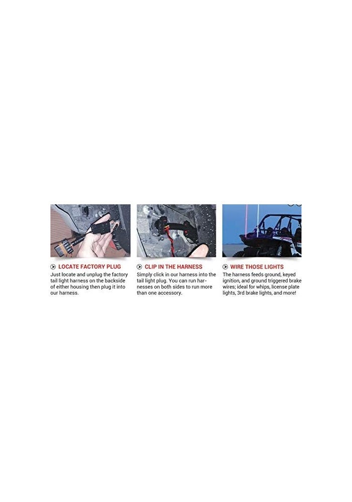 Muzzys Tail Light Whip Power Harness Adapter for Polaris RZR 900/1000, XP 1000, XP Turbo (2015-2021) - Image 4