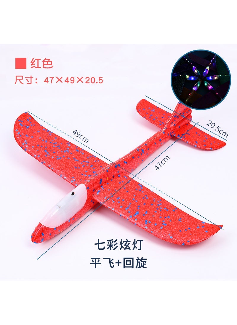 Arabest Large new hand-throwing aircraft foam glider EPP foam swing aircraft childrens aircraft model toys wholesale Red body glows 48cm stunt + gyration 
