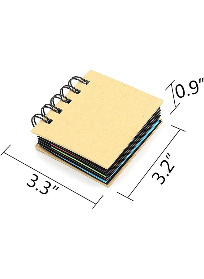 إيروريكس ملاحظات لاصقة 125 ورقة لاصقة وشرائط ملونة، لوحة ملاحظات لاصقة حلزونية مع غلاف حلزوني، مجموعة ملاحظات لاصقة من 5 ألوان، علامات تبويب، ملصقات، ألوان أساسية - Image 2