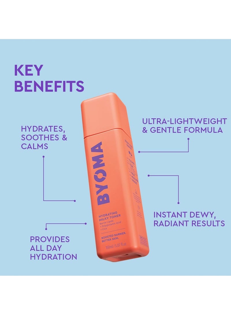 BYOMA Hydrating Milky Toner - Dewy, Ultra Hydrating Toner for Face - Soothes Skin, Locks in Moisture, Reduces Redness - Barrier Repair - 5.07 fl oz - Image 3