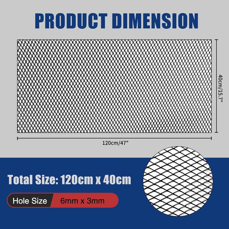Tongze 47"X16" Black Metal Mesh Grill - Image 2