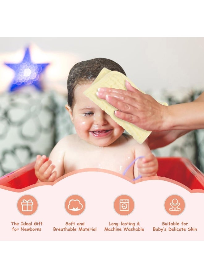 AIDEA Burp Cloths and Washcloths for Baby, Absorbent Cotton Muslin Baby Towels, Large Soft Breathable Newborn Essentials for Boys and Girls, Newborn Essentials, 10 Pack, 20"x10" - Image 5