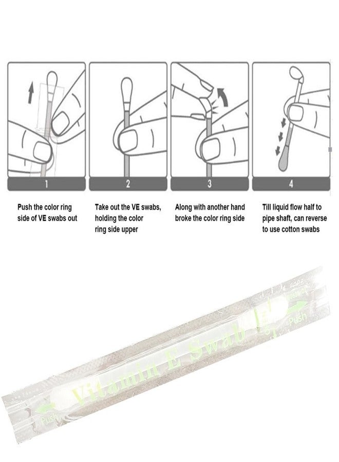 songfir 100 قطعة من مسحات زيت فيتامين E للشفاه قابلة للتخلص منها VE مسحة قطنية لحماية لثة الشفاه ضد الجفاف وترطيبها للاستخدام قبل تبييض الأسنان (100 قطعة) - Image 5