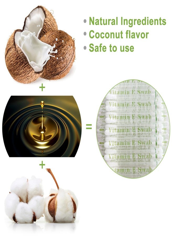 songfir 100 قطعة من مسحات زيت فيتامين E للشفاه قابلة للتخلص منها VE مسحة قطنية لحماية لثة الشفاه ضد الجفاف وترطيبها للاستخدام قبل تبييض الأسنان (100 قطعة) - Image 4