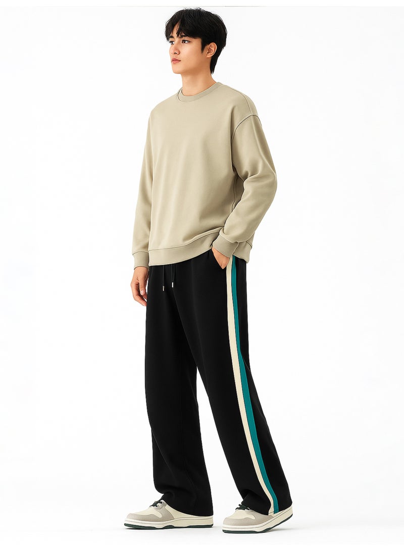 Maniac Mens Dualtone Tape Black Cotton Baggy Trackpant - Image 5