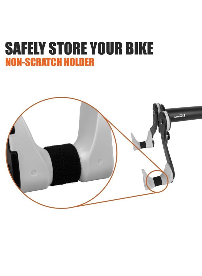 حامل جداري للدراجة مزود بإطار قابل للتعديل لتخزين دراجتك بأمان. مناسب لدراجات الطرق والدراجات الجبلية. سهل التركيب وموفر للمساحة. - Image 4