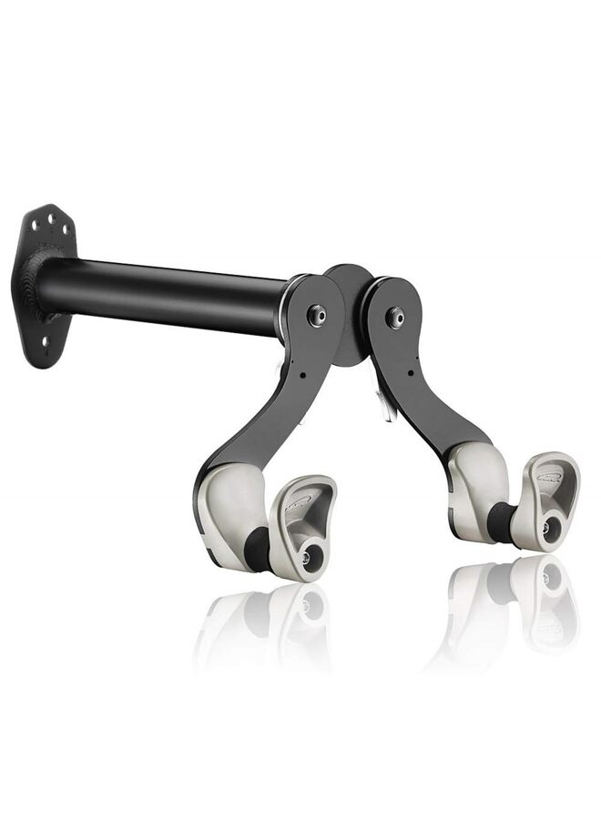 حامل جداري للدراجة مزود بإطار قابل للتعديل لتخزين دراجتك بأمان. مناسب لدراجات الطرق والدراجات الجبلية. سهل التركيب وموفر للمساحة. - Image 1