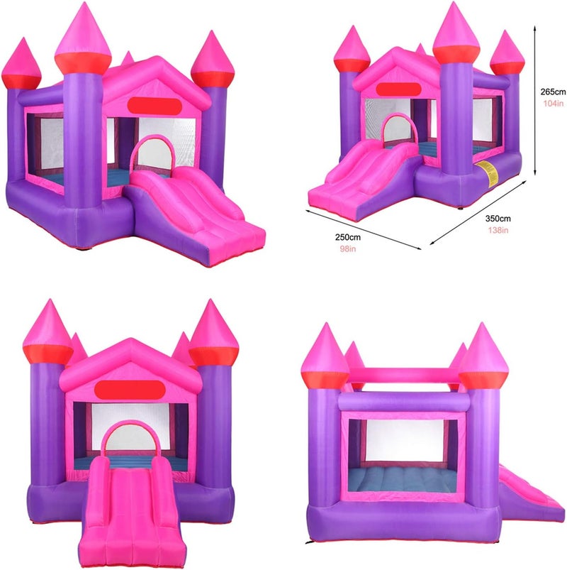klarako Inflatable Bounce House Inflatable Pink Bounce Castle House Kids Party Bouncy House with Commercial Grade Air Blower Included - Image 2