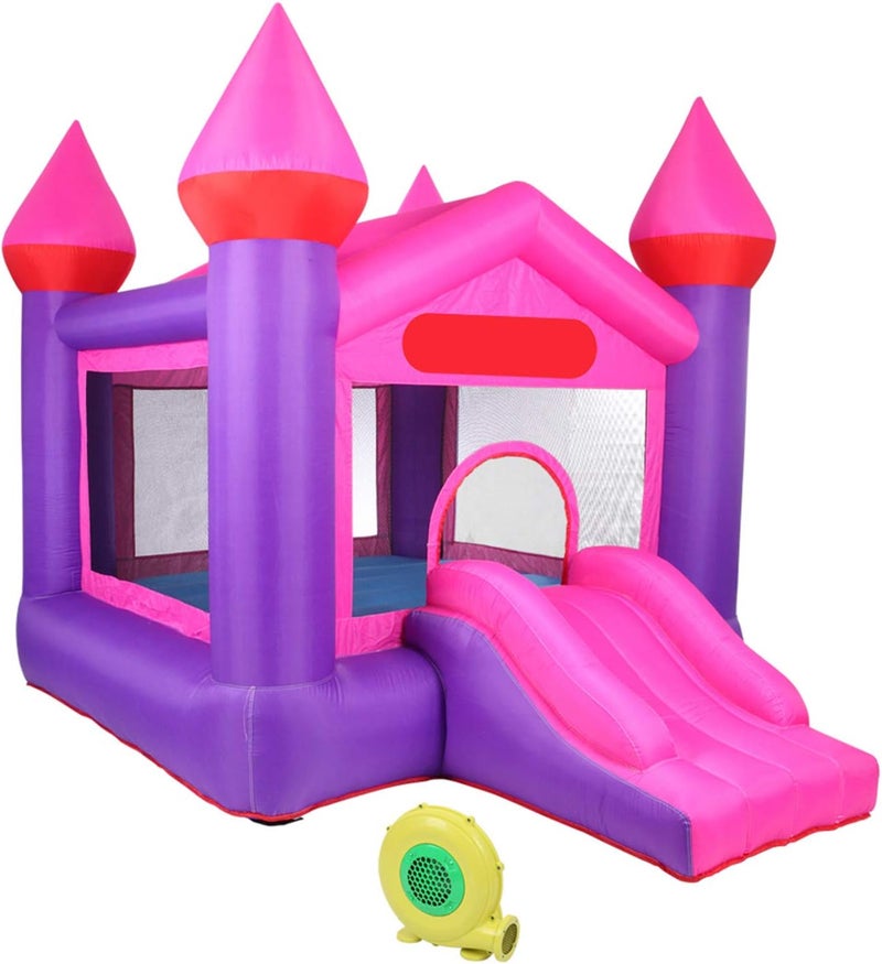 klarako Inflatable Bounce House Inflatable Pink Bounce Castle House Kids Party Bouncy House with Commercial Grade Air Blower Included - Image 1
