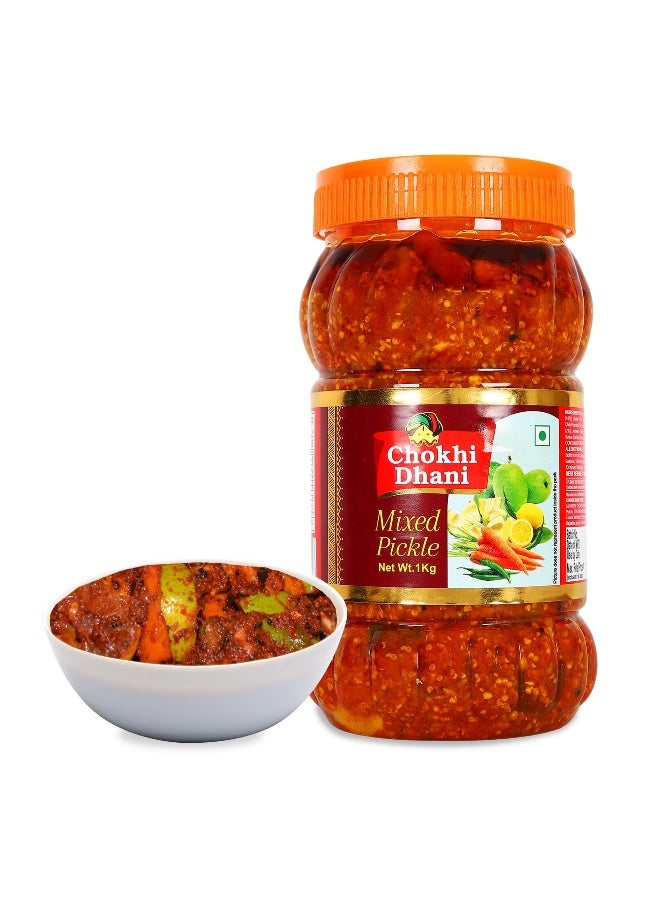 Chokhi Dhani Mixed Pickle 1Kg | Spicy Indian Achar with Mango, Carrot, Chili & Lime | Traditional Masala Blend | No Preservatives | Homemade Taste - Image 5