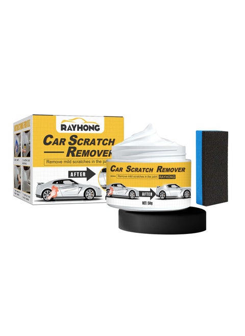 Rayhong Car Scratch Remover and Paint Repair Cream Set with Sponge Brush - Restore and Maintain Vehicle Surface for a Smooth Finish