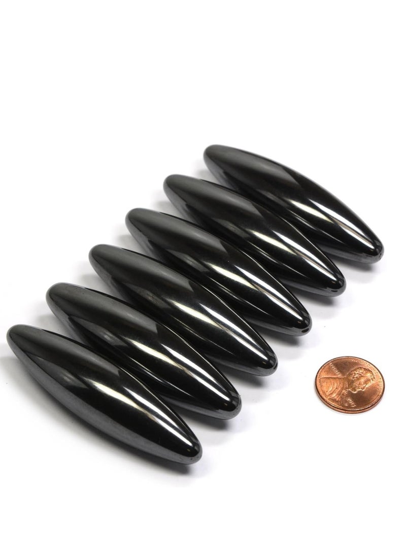 Plan A Polished Hematite Oval Magnets - High Quality Anti-Collision, Entertainment and Science Toy for All Ages, Perfect for Stress Relief, Magnetic Therapy, Decoration, Office and Kitchen Use (4)  - Image 3