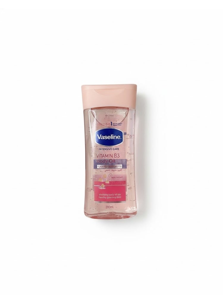 Vaseline Pink Vitamin B3 Brightening and Even Skin Tone Oil – Deep Hydration and Healthy Glow – 200ml - Image 1