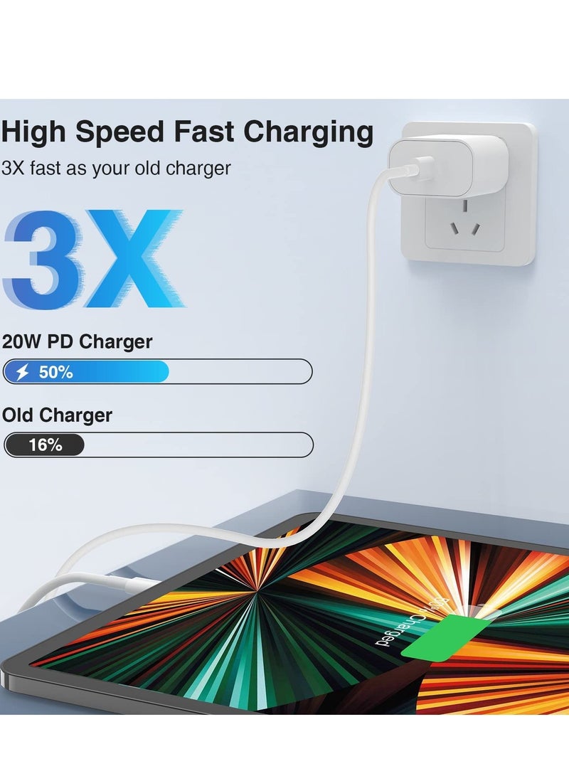 Generic iPad Fast Charger, iPad Data Cable 6FT Apple Certified, 20W USB C Block with 6 Foot USB C Cord for iPad 10th Gen, iPad Pro 12.9/11 inch 2022/2021/2020/2018, iPad Air 5th/4th Gen, iPad Mini 6th Gen - Image 2