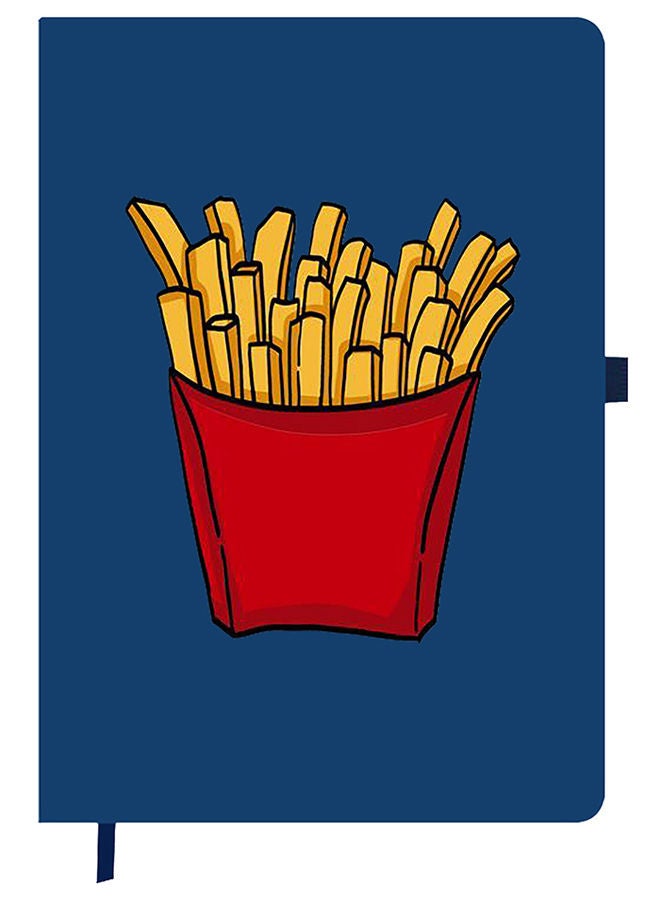 Theodor Designer A5 Thick Blue Hardcover Notebook Fries - Image 1