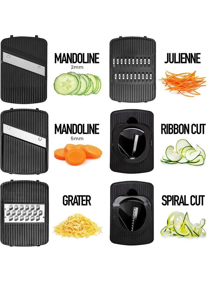 Fullstar Fullstar Mandoline Slicer for Kitchen, Fruit Cutter, Cheese Grater, Cucumber Slicer, Veggie Spiralizer, Food Cutter & Kitchen Gadgets with Safety Glove (6 in 1, White) - Image 2